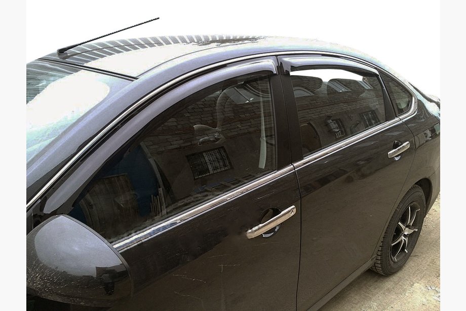 Nissan Almera N17 2012-2018 Window Deflectors (4pcs, SIM) Photo 1