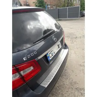 Rear bumper protector OmsaLine (2009-2013, SW, stainless steel)
