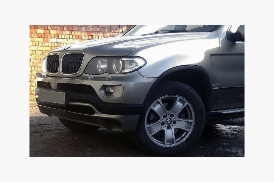 BMW X5 E53 1999–2006 Front bumper lip spoiler (2003-2006, paintable) Image