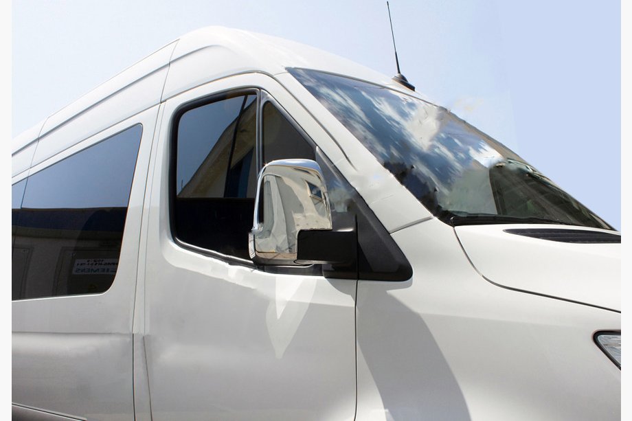 Mercedes Sprinter W907/W910 2018- Mirror Covers (2 pcs, Stainless Steel) Image