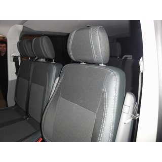 Car Seat Covers (Eco Leather and Fabric, Premium) Volkswagen T5 Caravelle 2004-2010 photo 1
