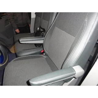 Car Seat Covers (Eco Leather and Fabric, Premium) Volkswagen T5 Caravelle 2004-2010 photo 3