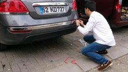 Fiat Linea 2006-2018 Rear bumper protector trim (2012↗, stainless steel, 3 pcs) photo 3