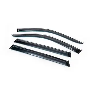 Window deflectors with chrome trim (4 pcs, HIC)