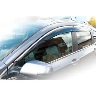 Window deflectors with chrome trim (4 pcs, HIC)
