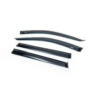 Window deflectors with chrome trim (4 pcs, HIC) photo 1