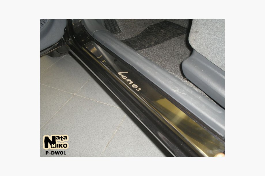 Daewoo Lanos 1998-2017 Door Sill Covers Nataniko (4 pcs, stainless steel) Image
