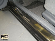 Daewoo Lanos 1998-2017 Door Sill Covers Nataniko (4 pcs, stainless steel) photo 1