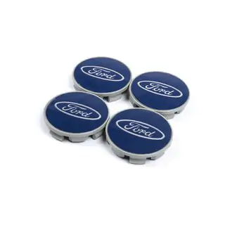 Wheel center caps 69/64mm blue (4 pcs) photo 1