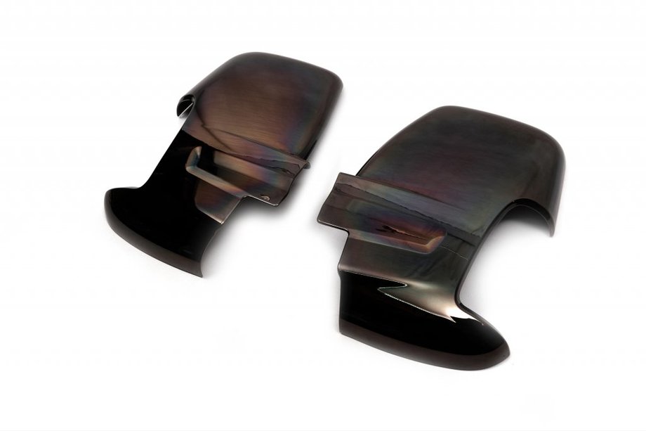 Ford Transit 2014- Mirror Covers Black Chrome (2 pcs, plastic) Photo 2