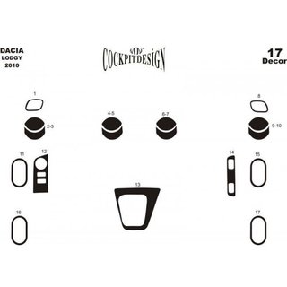 Dashboard Trim Covers Dacia Lodgy 2012-2022 photo 2