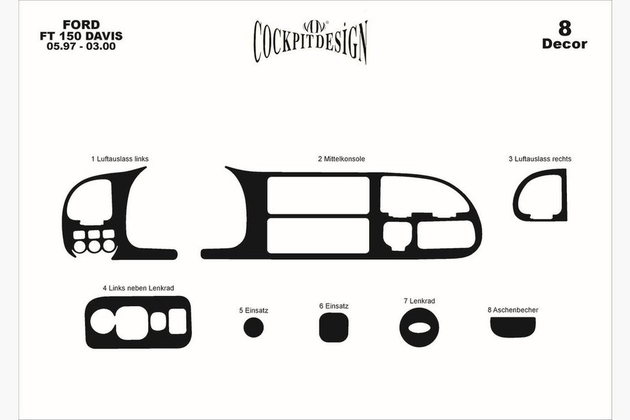 Ford Transit 1991-2000 Dashboard Trim Covers (1997-2000) Photo 4