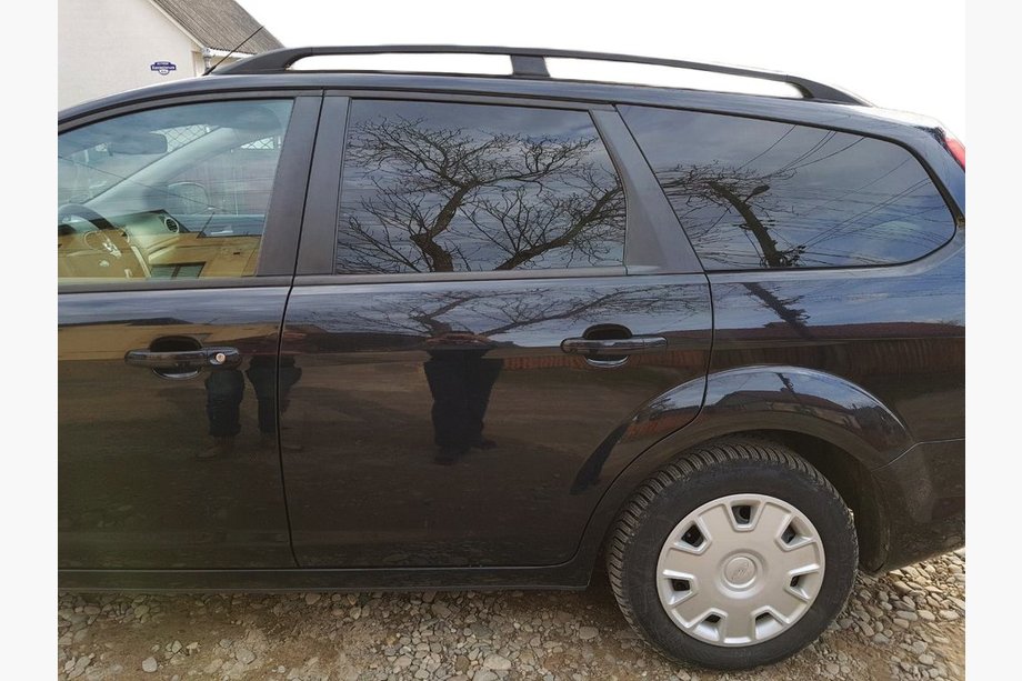 Ford Focus II 2005-2008 Aluminum Roof Rails (Caravan, Black) Image