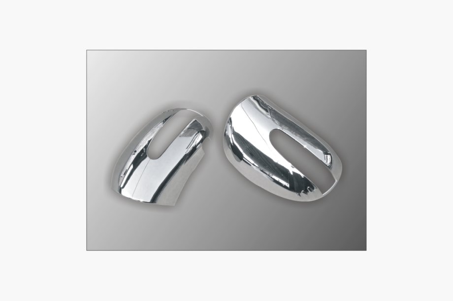 Mercedes ML W164 2005-2011 Mirror Covers (2 pcs, Stainless Steel) Photo 1