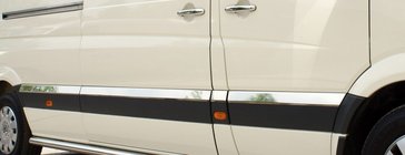 Mercedes Sprinter W906 2006–2018 Stainless Steel Door Moldings photo 2