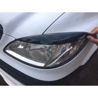 Headlight eyebrows straight (2004-2010, 2 pcs, plastic)
