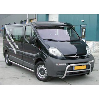 Windshield visor (black gloss, 5mm) Renault Trafic 2001-2015 photo 2