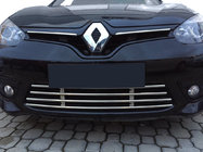 Renault Fluence 2009-2016 One-piece bumper grille (2013-2016, stainless steel) photo 1
