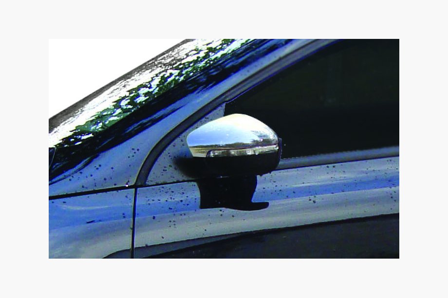Volkswagen Scirocco 2008-2017 Mirror Covers (2 pcs, Stainless Steel) Carmos - Turkish Stainless Steel Image