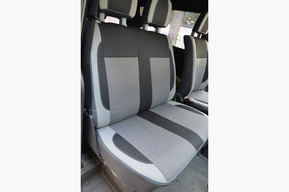Volkswagen T4 Transporter 1990-2003 Car Seat Covers (Leatherette↗Fabric, Premium) Photo 2
