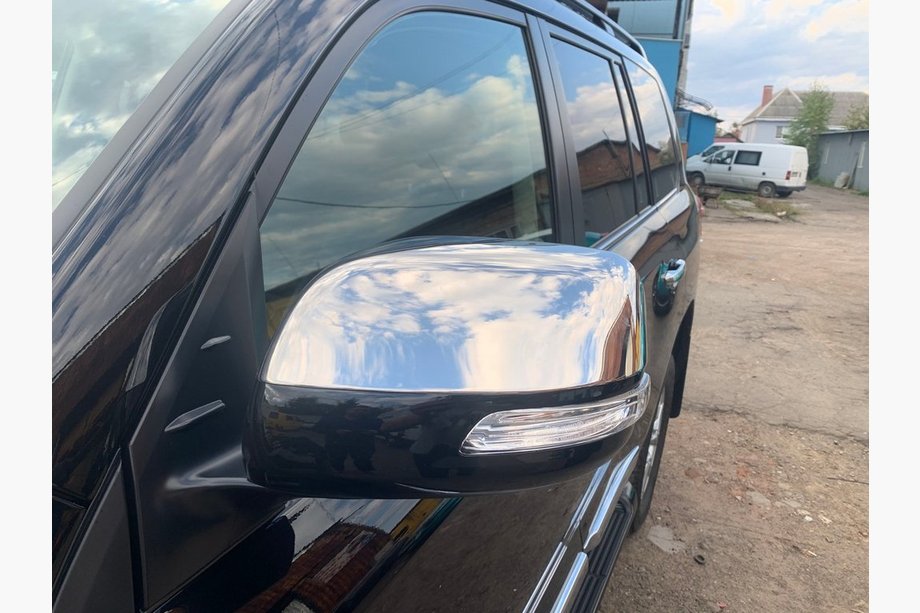 Toyota Land Cruiser 200 2007-2021 Mirror Covers 2012↗ (2 pcs, Stainless Steel) OmsaLine - Italian Stainless Steel Photo 2