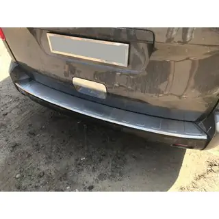 Rear bumper protector with edge OmsaLine (stainless steel) Peugeot Traveller 2017- photo 1