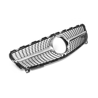 Front Grille Diamond Silver (2015-2018) Mercedes A-сlass W176 2012-2018 photo 2