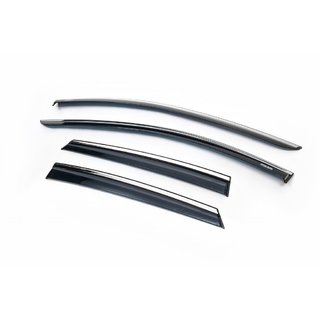 Window deflectors with chrome trim (HB, 4 pcs, Niken) Seat Leon 2013-2020 photo 2