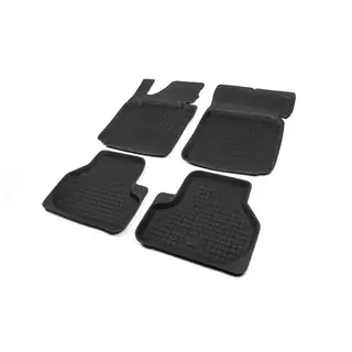 Rubber floor mats with edge (4 pcs, Polytep)