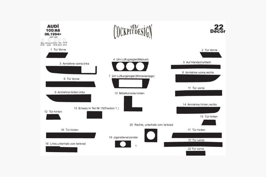 Audi A6 C4 1994–1997 Car Decor Photo 5