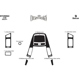 Dashboard Trim Small Hyundai I-30 2007-2011 photo 3