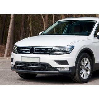 Trim covers for grille edge and headlights 2016-2020 (3 pcs, stainless steel) Volkswagen Tiguan 2016-2023 photo 1