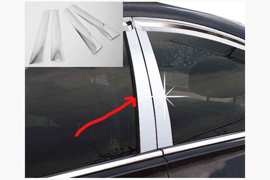 Kia Picanto 2004-2011 Chrome Pillar Film Image
