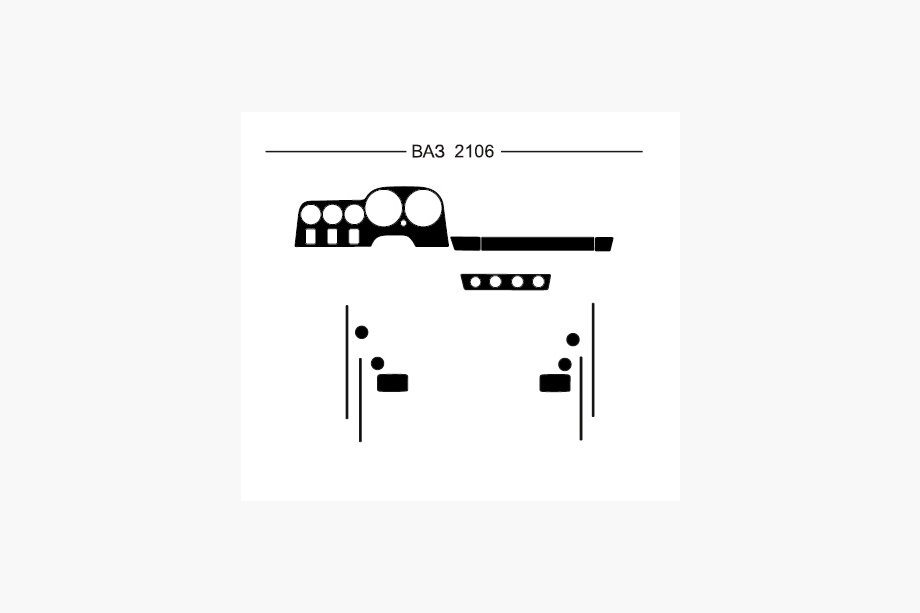 VAZ 2106 1976-2006 Dashboard Trim Covers (Hartman) Image