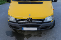 Mercedes Sprinter W901/902/903/904/905 1995–2006 Chrome trim for radiator grille frame (2002-2006, 5 pcs, stainless steel) photo 3