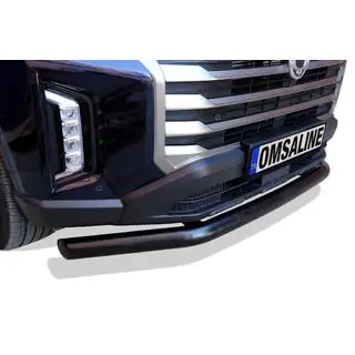 Front bumper guard Texas (76mm, black) SsangYong Musso ІІ 2018- photo 2