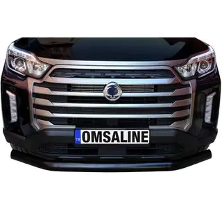 Front bumper guard Texas (76mm, black) SsangYong Musso ІІ 2018- photo 3