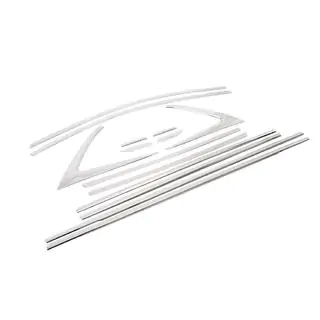 Full window trim set (14 pcs, stainless steel) photo 2
