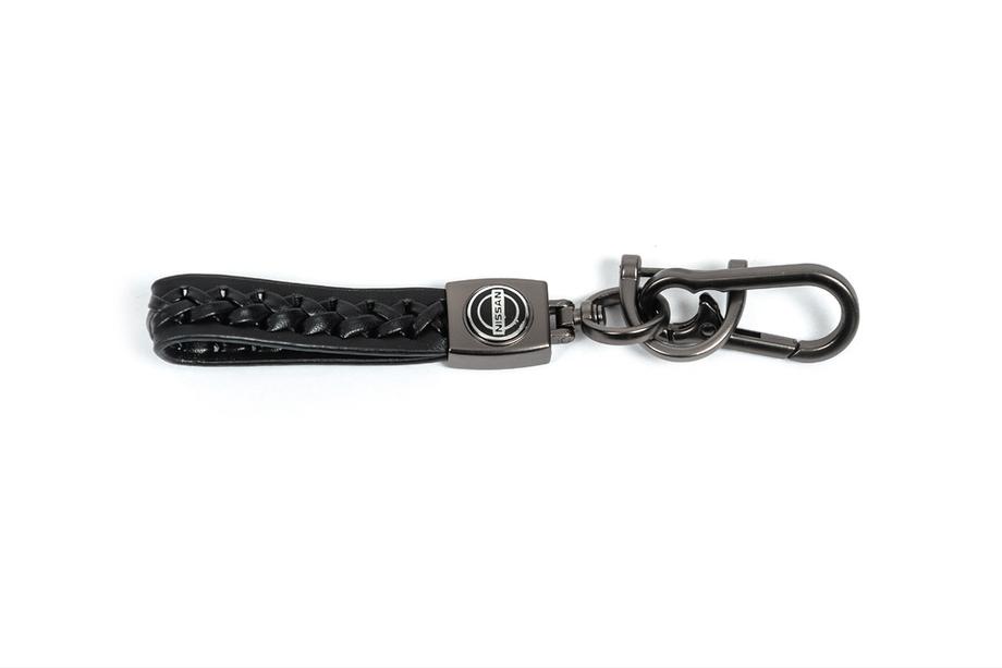 Nissan Leather Keychain V2 with Nissan Logo Image