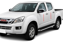 Isuzu D-Max 2011-2019 Door Mouldings OmsaLine Stainless Steel photo 1