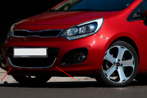 Kia Rio 2012-2017 Grille trim for HB (stainless steel) photo 1
