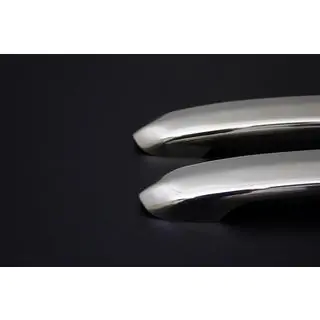 Chrome Door Handle Covers (1 with keyhole, 4 pcs, stainless steel) photo 2