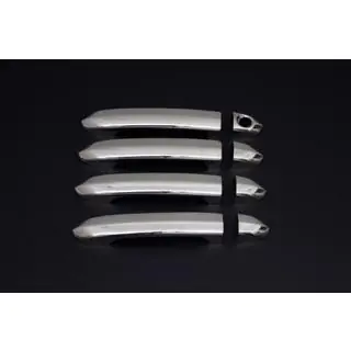 Chrome Door Handle Covers (1 with keyhole, 4 pcs, stainless steel) photo 1