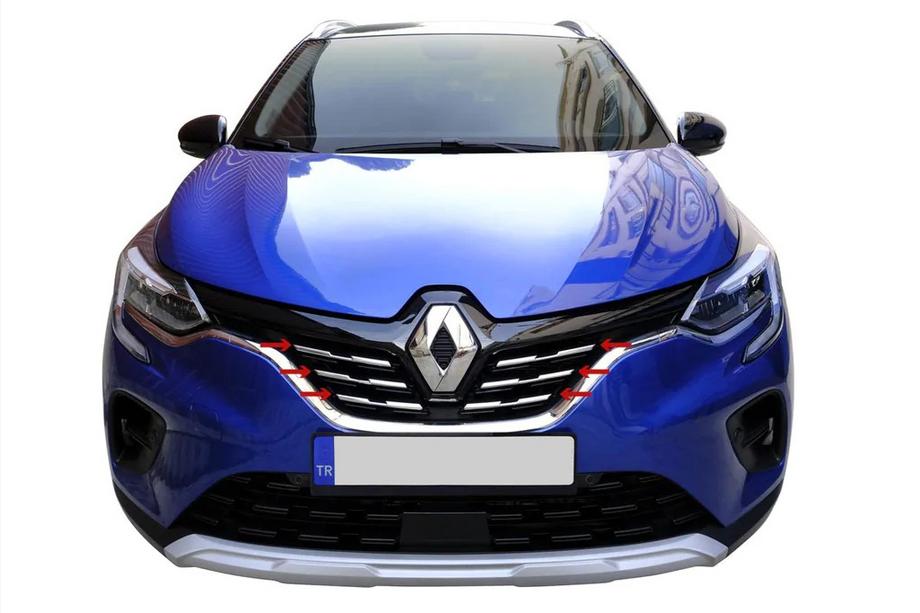 Renault Captur 2019- Chrome Grille Covers (6 pcs, Stainless Steel) Photo 3