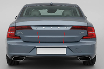 Volvo S90/V90 2016- Chrome trim above license plate (for S90, stainless steel) photo 1