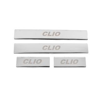 Carmos Door Sill Protectors (4 pcs, Stainless Steel) Renault Clio IV 2012-2019 photo 1