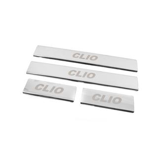 Carmos Door Sill Protectors (4 pcs, Stainless Steel) Renault Clio IV 2012-2019 photo 2