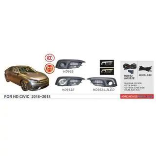 Fog Lights 2016-2019 (Halogen) Honda Civic Sedan X 2016-2021