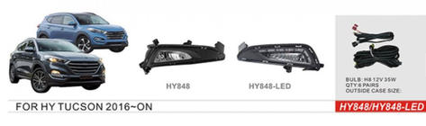 Hyundai Tucson TL 2016-2021 Fog Lights 2015-2018 (2pcs, Halogen) photo 2
