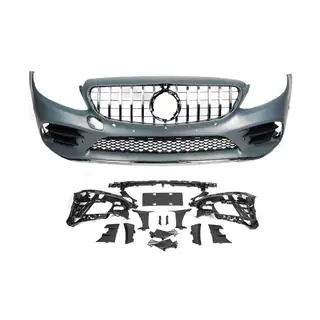 Front bumper assembly (AMG Line 2018-2021) Mercedes C-class W205 2014-2021 photo 2